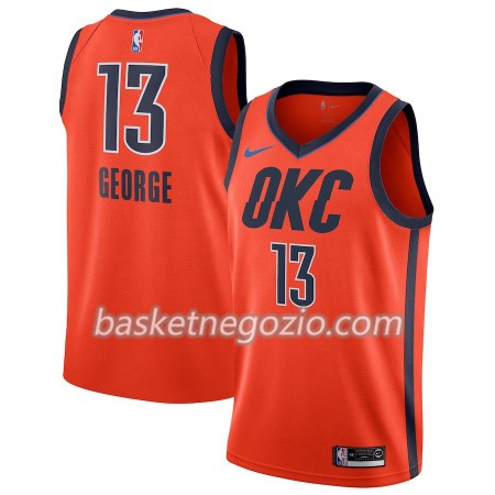 Canotte Uomo Oklahoma City Thunder Paul George 13 2018-19 Nike Arancione Swingman